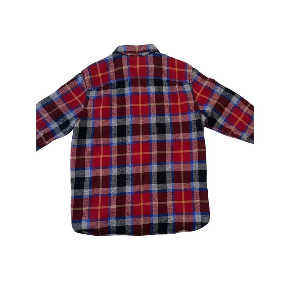 The North Face Men's Flannel Button Down Large Plaid Red